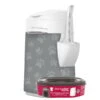 LitterLocker Fashion Katzenstreu-Entsorgungseimer Mit Stoff-Bezug Cat Paws Grey