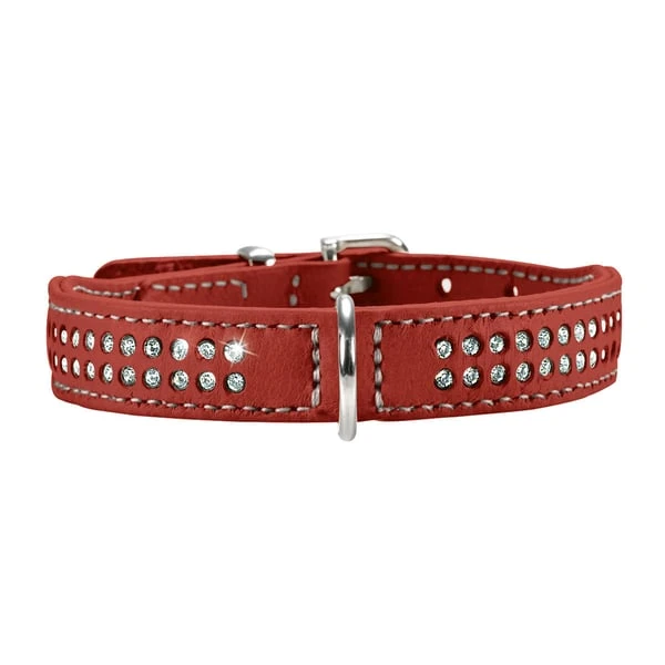 Hunter Elchlederhalsband Petit Für Kleine Hunde Chili Mit Strass 1 Hunter Elchlederhalsband Petit Für Kleine Hunde Chili Mit Strass