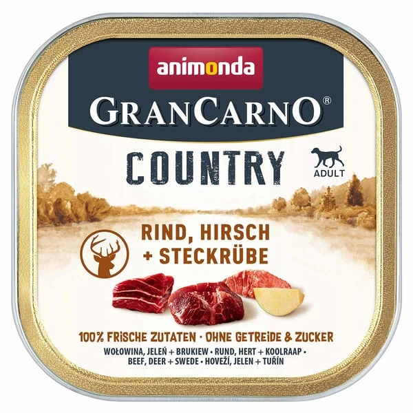 Animonda GranCarno Country Rind, Hirsch + Steckrübe 1 Animonda GranCarno Country Rind, Hirsch + Steckrübe
