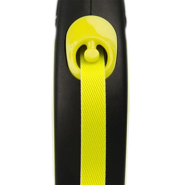 Flexi New NEON Gurtleine 5m Schwarz 3 Flexi New NEON Gurtleine 5m Schwarz – Bild 3