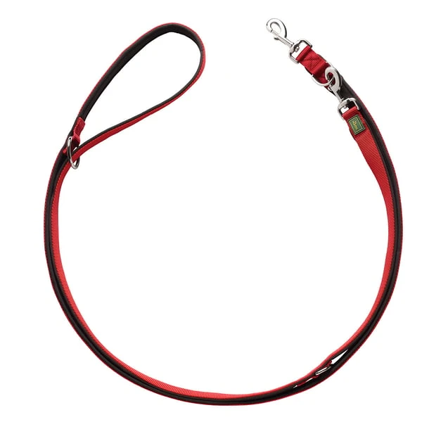 Hunter Verstellbare Führleine Neopren Rot/Schwarz 2 Hunter Verstellbare Führleine Neopren Rot/Schwarz – Bild 2