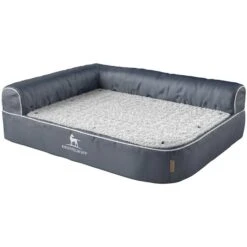 Knuffelwuff Orthopädisches Eck Hundebett Arizona Grau, Lehne Links