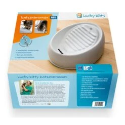 Lucky-Kitty Katzenbrunnen Aus Keramik, Weiß -Pet Verkauf lucky kitty katzenbrunnen aus keramik weiss 5