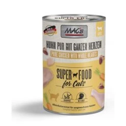 MAC's Cat Fleischmenü Huhn Pur Mit Ganzen Geflügelherzen