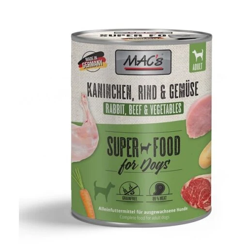 MAC's Dog Kaninchen, Rind Und Gemüse -Pet Verkauf macs dog kaninchen und gemuse 800g