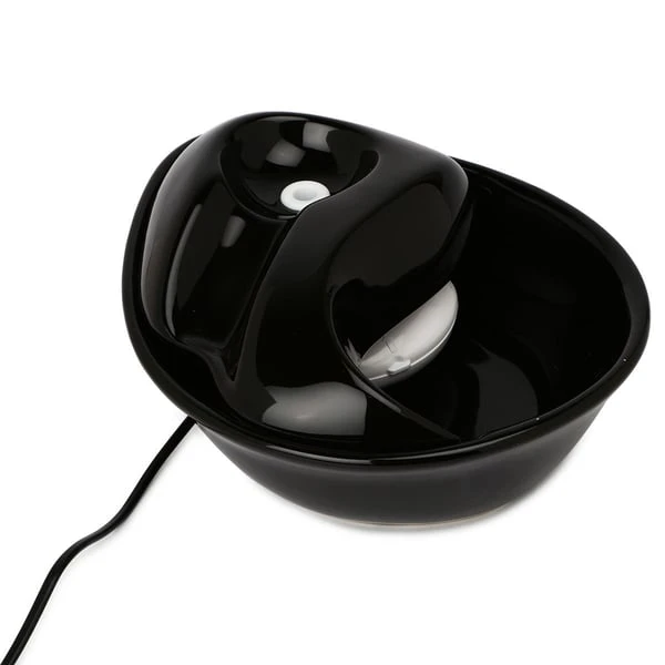 Pioneer Pet Keramik Trinkbrunnen Rain Drop Style 1,8 L Schwarz 6 Pioneer Pet Keramik Trinkbrunnen Rain Drop Style 1,8 L Schwarz – Bild 6