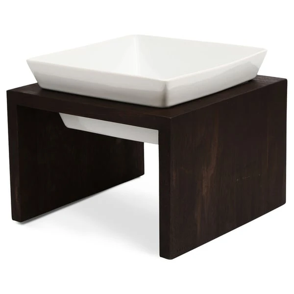 Replus Futterstation Meshidai Einzelnapf Walnuss 2 Replus Futterstation Meshidai Einzelnapf Walnuss – Bild 2