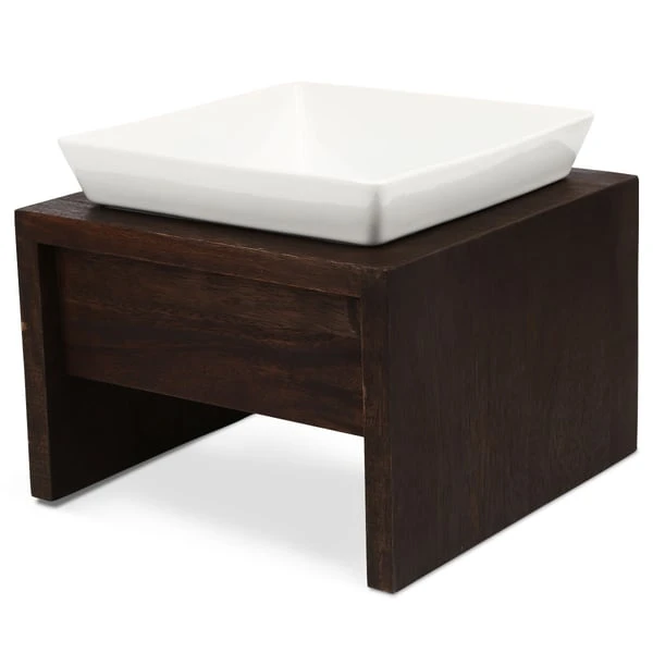 Replus Futterstation Meshidai Einzelnapf Walnuss 1 Replus Futterstation Meshidai Einzelnapf Walnuss