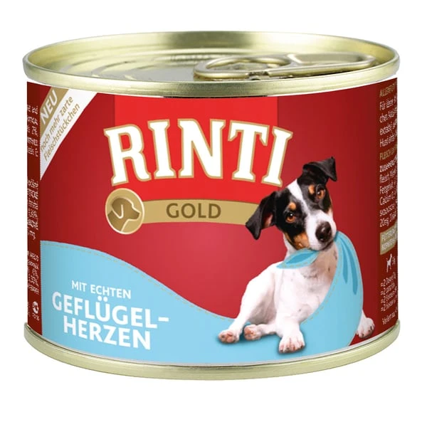 Rinti Gold Mix Aus Geflügelherzen & Kalbstückchen 24x185g 2 Rinti Gold Mix Aus Geflügelherzen & Kalbstückchen 24x185g – Bild 2