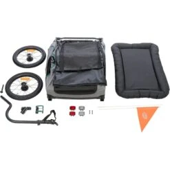 Trixie Fahrrad-Anhänger Grau/Salbei -Pet Verkauf trixie fahrradanhaenger 11