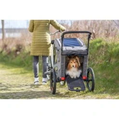 Trixie Fahrrad-Anhänger Grau/Salbei -Pet Verkauf trixie fahrradanhaenger 9