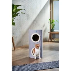 ZooRoyal Kratztonne Ella Grau 70cm 8 ZooRoyal Kratztonne Ella Grau 70cm -Pet Verkauf zooroyal kratztonne ella grau 2