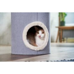 ZooRoyal Kratztonne Ella Grau 70cm 9 ZooRoyal Kratztonne Ella Grau 70cm -Pet Verkauf zooroyal kratztonne ella grau 3