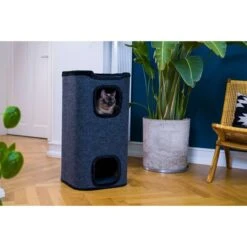 ZooRoyal Premium Kratztonne Jori 78cm Filz Anthrazit -Pet Verkauf zooroyal kratztonne jori 4