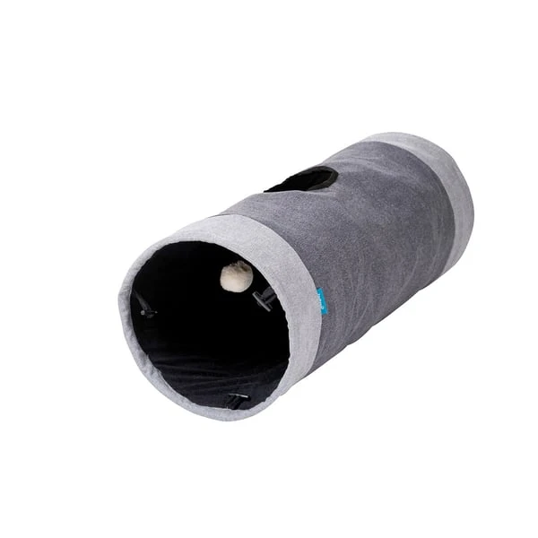 ZooRoyal Rascheltunnel Maja Grau Ø 30 X 90 Cm 2 ZooRoyal Rascheltunnel Maja Grau Ø 30 X 90 Cm – Bild 2