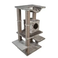 ZooRoyal Kratzbaum Leni 123cm Grau -Pet Verkauf zooroyal kratzbaum leni 123cm 10