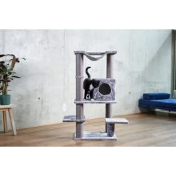 ZooRoyal Kratzbaum Leni 123cm Grau -Pet Verkauf zooroyal kratzbaum leni 123cm grau 3